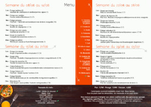 Menu du mois Meal and go !